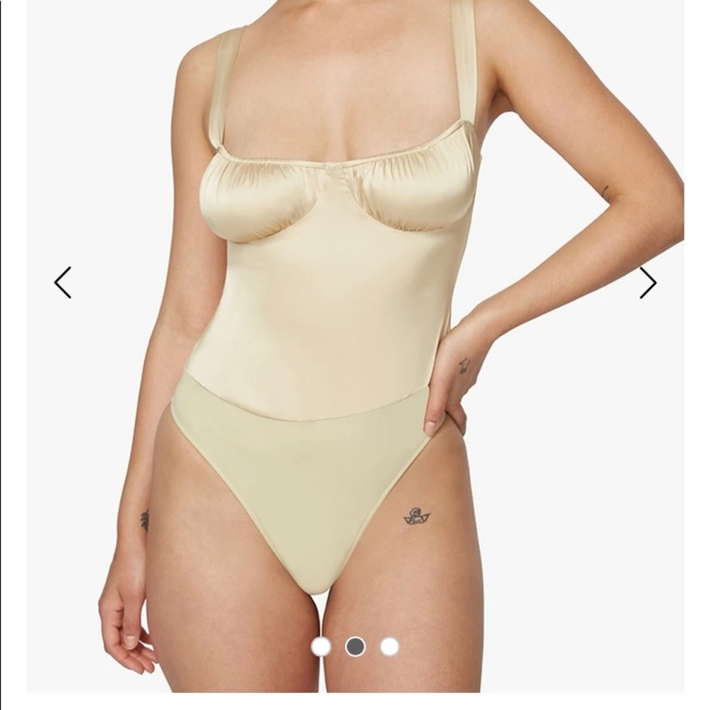 Danielle Bernstein collection. Ruched tank bodysuit,
